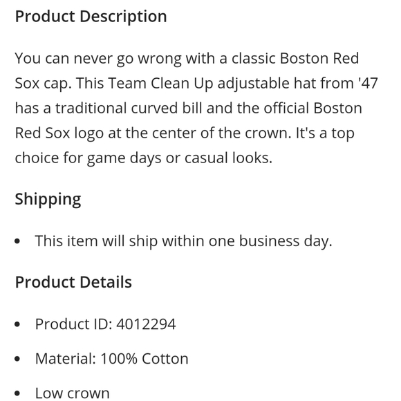 Boston Red Sox 47 Red Unisex Clean Up Adjustable Hat - Picture 3 of 4